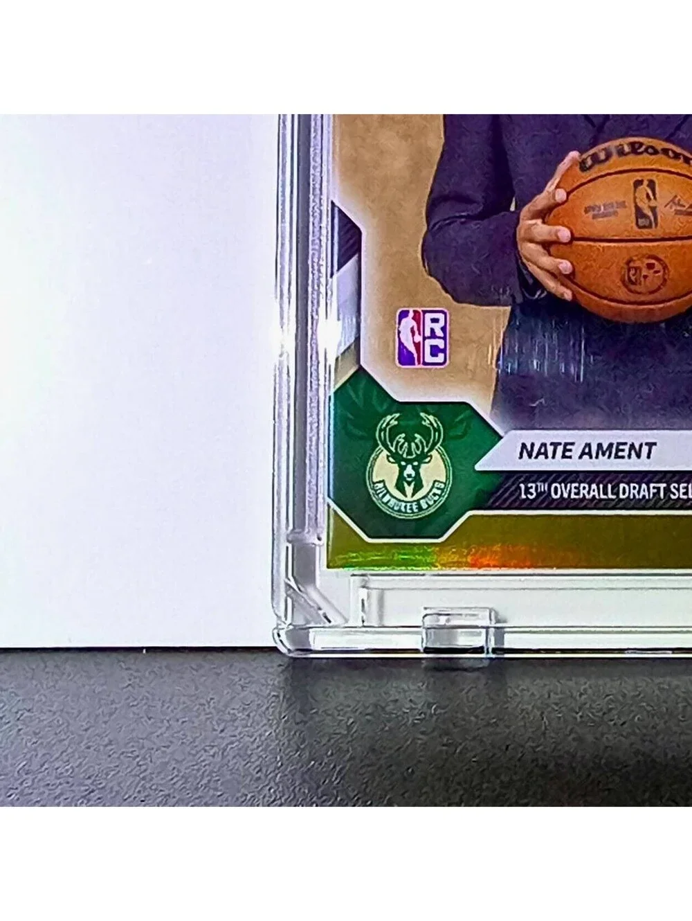 Nate Ament Rookie 2026-27 Topps NBA Draft #NAME Gold Foil 11/50 Milwaukee Bucks